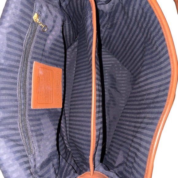 Coach Vintage 1996 Flap Shopper British Tan Leather Shoulder Bag USA - Picture 8 of 14